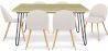 Pack Industrial Design Dining Table 150cm & 6 Bouclé Upholstered Dining Chairs - Evelyne image 7