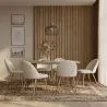 Pack Industrial Design Dining Table 150cm & 6 Bouclé Upholstered Dining Chairs - Evelyne image 7
