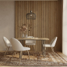 Pack Industrial Design Dining Table 120cm & 4 Dining Chairs - Bouclé Upholstered - Evelyne image 7