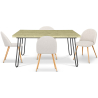 Pack Industrial Design Dining Table 120cm & 4 Dining Chairs - Bouclé Upholstered - Evelyne image 7