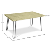 Pack Industrial Design Dining Table 120cm & 4 Dining Chairs - Bouclé Upholstered - Evelyne image 7