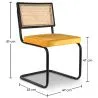 Pack Industrial Design Wooden Dining Table (200cm) & 8 Rattan Dining Chairs - Upholstered in Velvet - Puila image 7