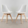 Set of 2 Denisse Scandinavian design chair with cushion - Matt image 7