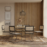 Pack Industrial Design Dining Table 150cm & 6 Rattan Dining Chairs - Bastral image 7