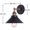 Buy Wall Sconce Lamp - Vintage Design - Jo Black 50862 in the United Kingdom