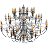 Buy Chandelier Ceiling Lamp - Hanging Lamp - Small Size - Bella Steel 13275 at Privatefloor