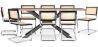Pack Industrial Design Wooden Dining Table (200cm) & 8 Rattan Dining Chairs - Bruna image 7