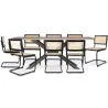 Pack Industrial Design Wooden Dining Table (200cm) & 8 Rattan Dining Chairs - Bastral image 7