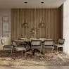 Pack Industrial Design Wooden Dining Table (200cm) & 8 Rattan Dining Chairs - Velvet Upholstery - Hyre image 7