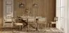 Pack Industrial Design Wooden Dining Table (220cm) & 8 Rattan Dining Chairs - Velvet Upholstery - Martha image 7