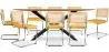 Pack Industrial Design Wooden Dining Table (220cm) & 8 Rattan Dining Chairs - Velvet Upholstery - Martha image 7