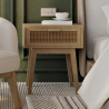 Buy Bedside Table with Drawer - Boho Bali Wood - Yanpai Natural 60605 - in the UK