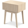 Buy Bedside Table with Drawer - Boho Bali Wood - Yanpai Natural 60605 in the United Kingdom