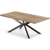 Buy Rectangular Dining Table - Industrial - Wood and Metal - Bayron Natural wood 60608 in the United Kingdom