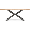 Buy Rectangular Dining Table - Industrial - Wood and Metal - Bayron Natural wood 60608 - in the UK