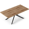 Buy Rectangular Dining Table - Industrial - Wood and Metal - Bayron Natural wood 60608 home delivery