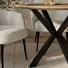Round Dining Table - Industrial - Wood and Metal - Bayron image 7