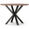 Buy Round Dining Table - Industrial - Wood and Metal - Bayron Natural wood 60609 home delivery