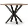 Round Dining Table - Industrial - Wood and Metal - Bayron image 7