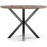 Round Dining Table - Industrial - Wood and Metal - Bayron image 7
