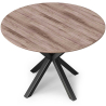 Buy Round Dining Table - Industrial - Wood and Metal - Bayron Natural wood 60609 at Privatefloor