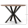 Buy Round Dining Table - Industrial - Wood and Metal - Bayron Natural wood 60609 - prices