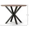 Round Dining Table - Industrial - Wood and Metal - Bayron image 7