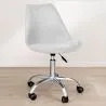 Upholstered swivel chair with Wheels - Tulip image 7