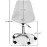 Upholstered swivel chair with Wheels - Tulip image 7