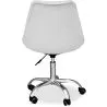 Upholstered swivel chair with Wheels - Tulip image 7