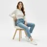 Upholstered Dining Chair - White Boucle - Tulip image 7
