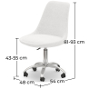 Desk Chair with Wheels - White Boucle - Tulip image 7