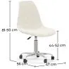 Swivel Office Chair - Bouclé Upholstered - Denisse image 7