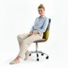 Swivel Office Chair - Patchwork Upholstery - Ray  image 7