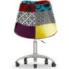 Swivel Office Chair - Patchwork Upholstery - Ray  image 7