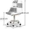 Swivel Office Chair - Patchwork Upholstery - Sam  image 7