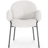 Dining Chair with Armrests - Bouclé Fabric Upholstery - Erys image 7