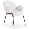 Dining Chair with Armrests - Bouclé Fabric Upholstery - Erys image 7
