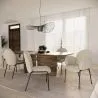 Dining Chair with Armrests - Bouclé Fabric Upholstery - Erys image 7