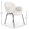 Dining Chair with Armrests - Bouclé Fabric Upholstery - Erys image 7