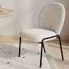 Dining Chair - Bouclé Fabric Upholstery - Erys image 7
