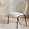 Dining Chair - Bouclé Fabric Upholstery - Erys image 7