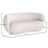 Curved Sofa - 3 Seater - Boucle Fabric - Curvy image 7
