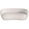 Buy Curved Sofa - 3 Seater - Boucle Fabric - Curvy White 60628 - in the UK