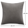 Buy Pack of 2 velvet cushions - cover and filling - Mesmal Grey 60631 - in the UK