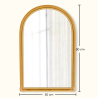 Buy  Arched Rattan Wall Mirror - Boho Bali - Aulia Natural 60637 in the United Kingdom