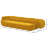 Buy Velvet Upholstered Sofa - 4/5 seats - Caden Yellow 60641 with a guarantee