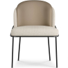 Buy Dining Chair - Upholstered in Fabric - Amin Beige 60644 - in the UK