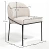 Dining Chair - Upholstered in Bouclé Fabric - Mina image 7