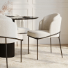 Buy Dining Chair - Upholstered in Bouclé Fabric - Mina White 60645 - prices